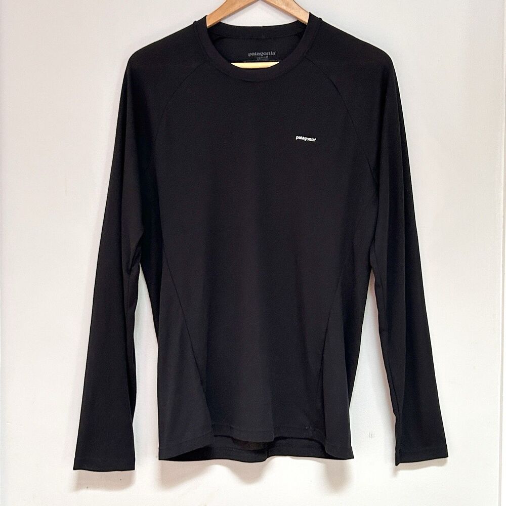 Patagonia Capilene 2 Lightweight Base Layer Shirt Men’s Medium Black Long Sleeve